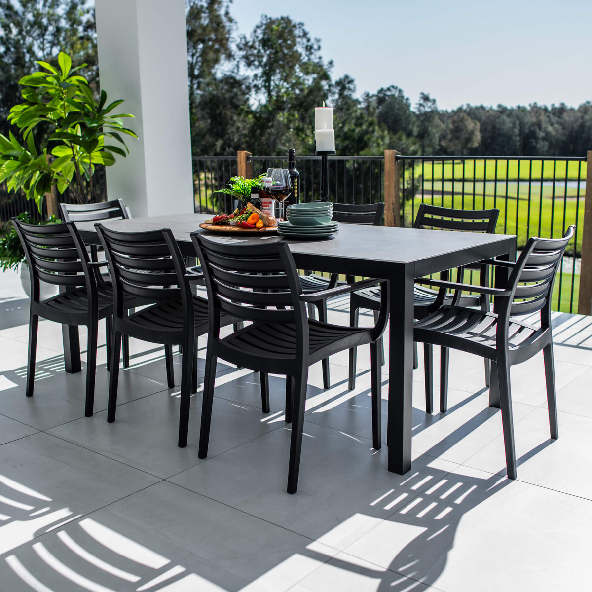 best-outdoor-furniture-Apollo XL Cruz - 9pce (200x90) - Outdoor Dining Set #color_BLACK-CHARCOAL
