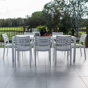 best-outdoor-furniture-Apollo XL Cruz - 9pce (200x90) - Outdoor Dining Set #color_WHITE-GREY