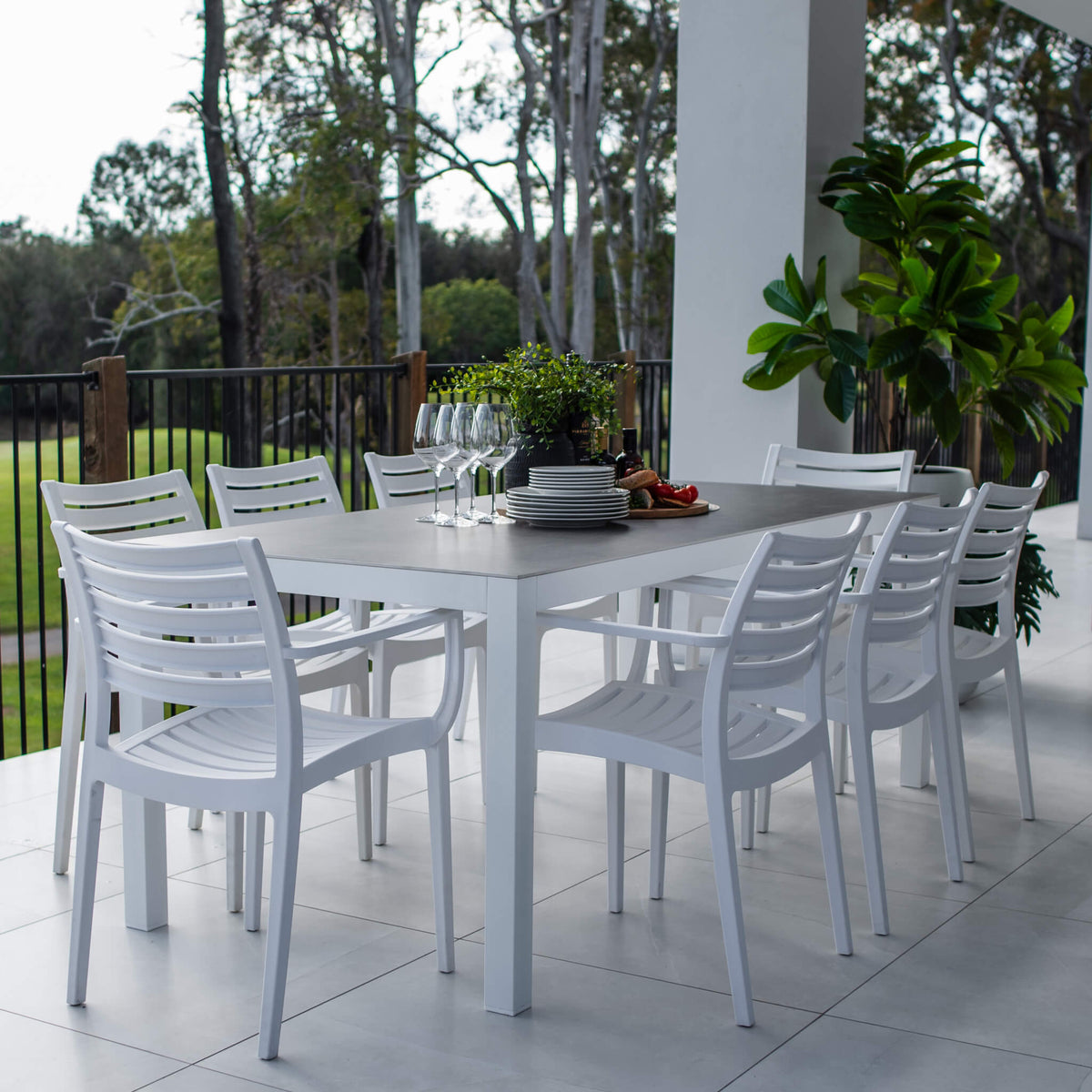 best-outdoor-furniture-Apollo XL Cruz - 9pce (200x90) - Outdoor Dining Set #color_WHITE-GREY