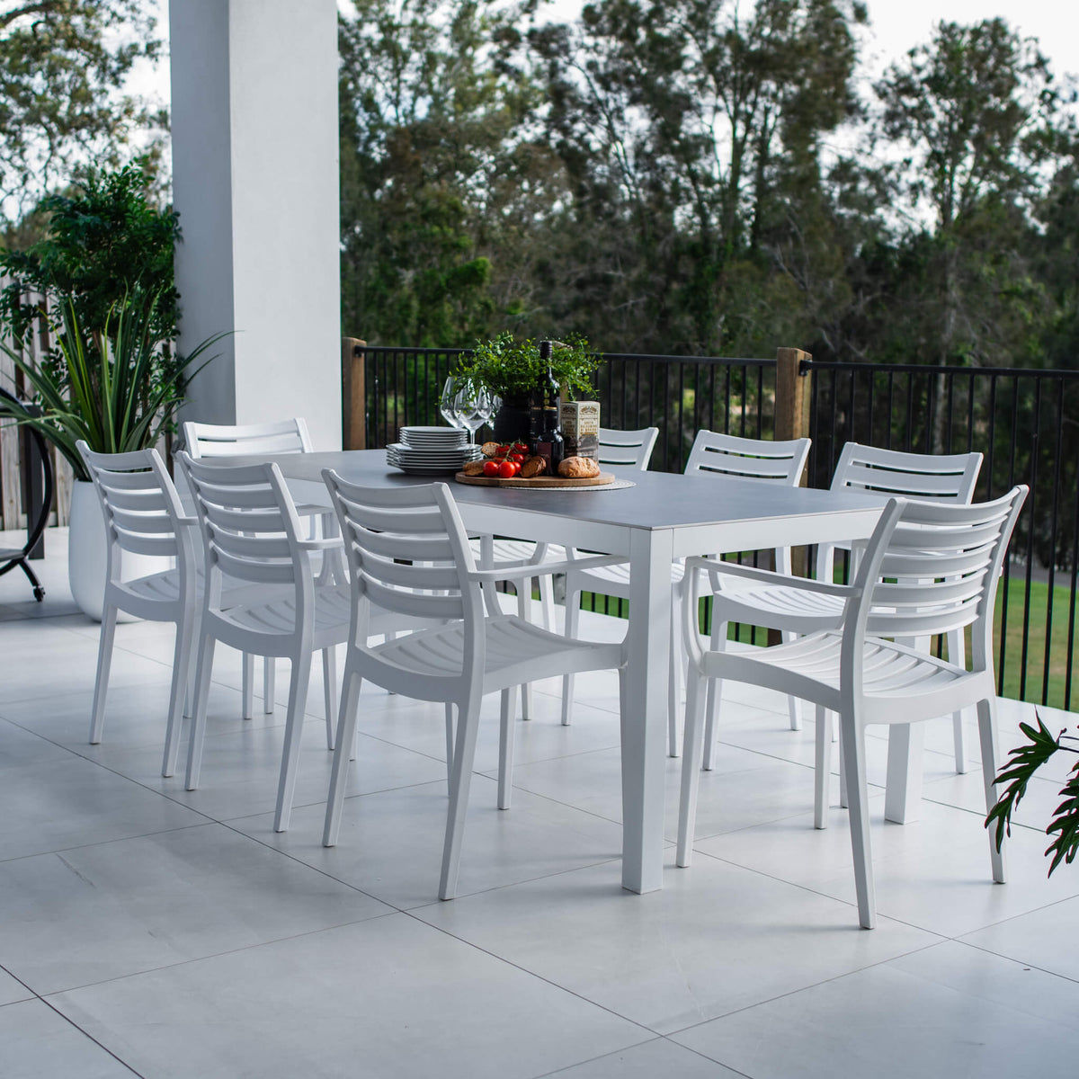 best-outdoor-furniture-Apollo XL Cruz - 9pce (200x90) - Outdoor Dining Set #color_WHITE-GREY