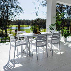 best-outdoor-furniture-Apollo XL Malibu - 7pce (150x80) - Outdoor Dining Set #color_WHITE