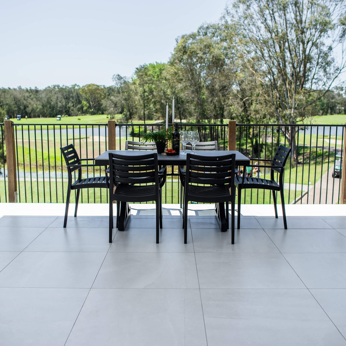 best-outdoor-furniture-Apollo XL Malibu - 7pce (150x80) - Outdoor Dining Set #color_BLACK