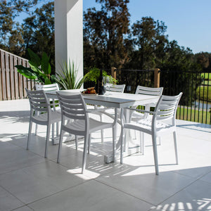best-outdoor-furniture-Apollo XL Malibu - 7pce (150x80) - Outdoor Dining Set #color_WHITE