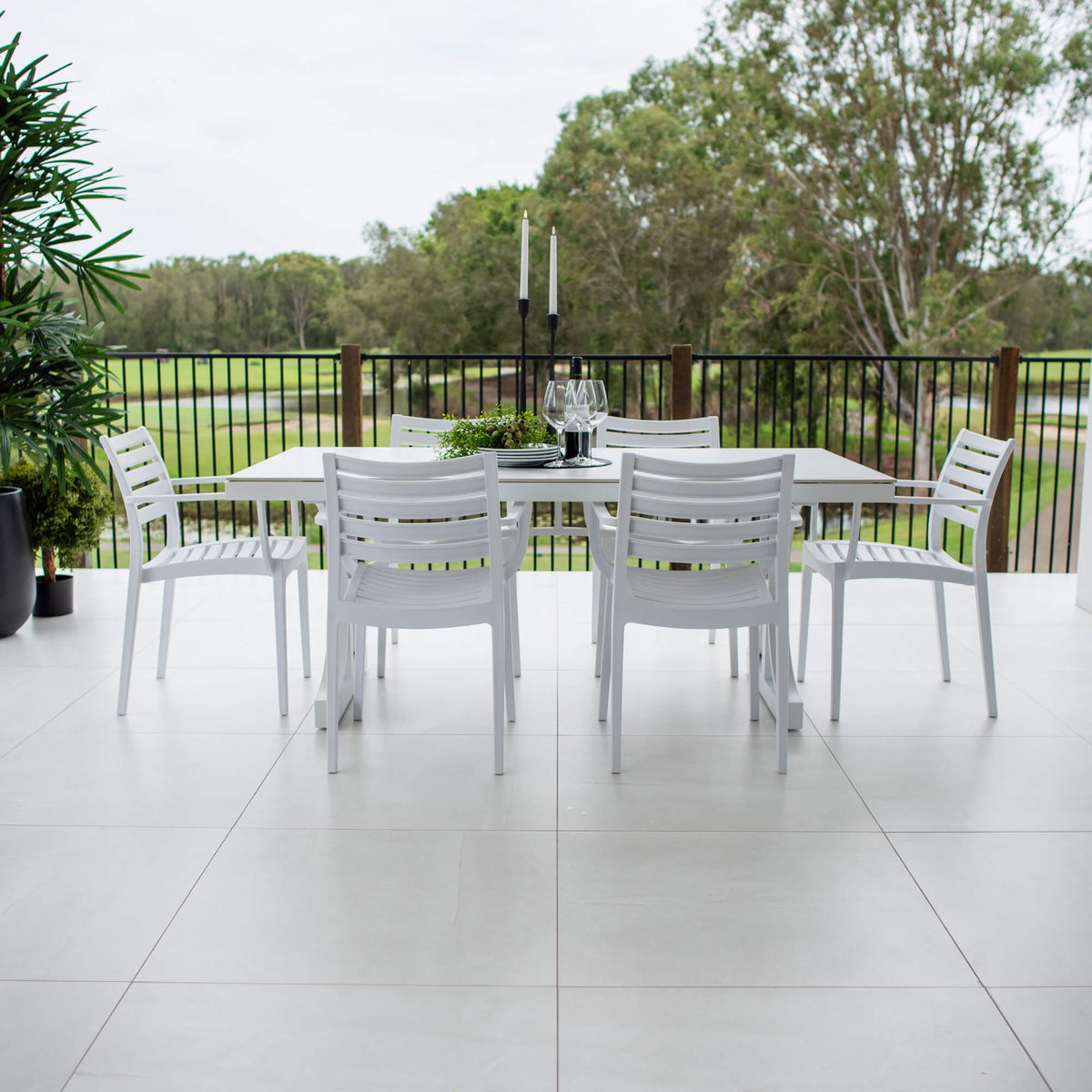 best-outdoor-furniture-Apollo XL Malibu - 7pce (180x100) - Outdoor Dining Set #color_WHITE