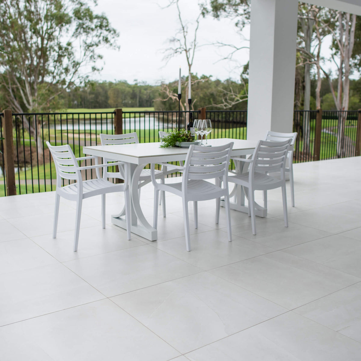 best-outdoor-furniture-Apollo XL Malibu - 7pce (180x100) - Outdoor Dining Set #color_WHITE