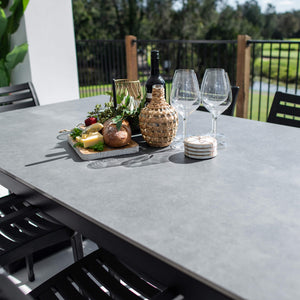 best-outdoor-furniture-Apollo XL Malibu - 7pce (180x100) - Outdoor Dining Set #color_BLACK