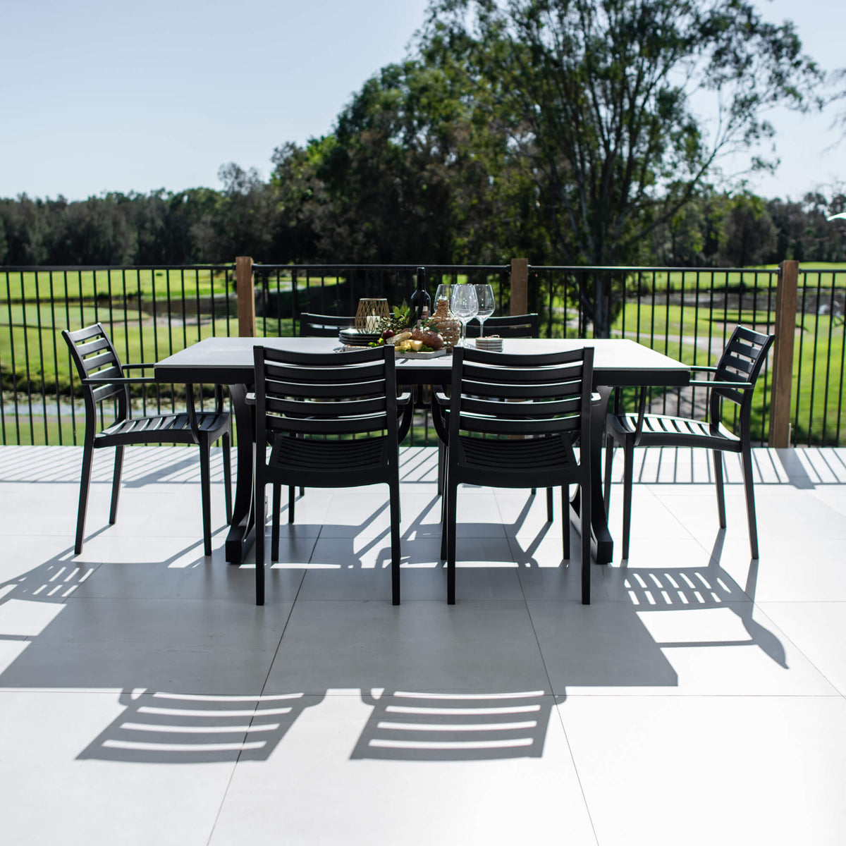 best-outdoor-furniture-Apollo XL Malibu - 7pce (180x100) - Outdoor Dining Set #color_BLACK