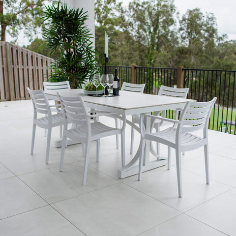 Apollo XL Malibu - 7pce (180x100) - Outdoor Dining Set