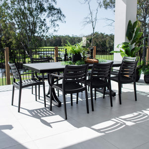 best-outdoor-furniture-Apollo XL Malibu - 9pce (215x100) - Outdoor Dining Set #color_BLACK