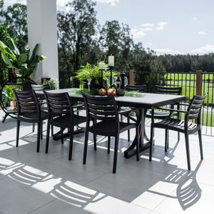 best-outdoor-furniture-Apollo XL Malibu - 9pce (215x100) - Outdoor Dining Set #color_BLACK