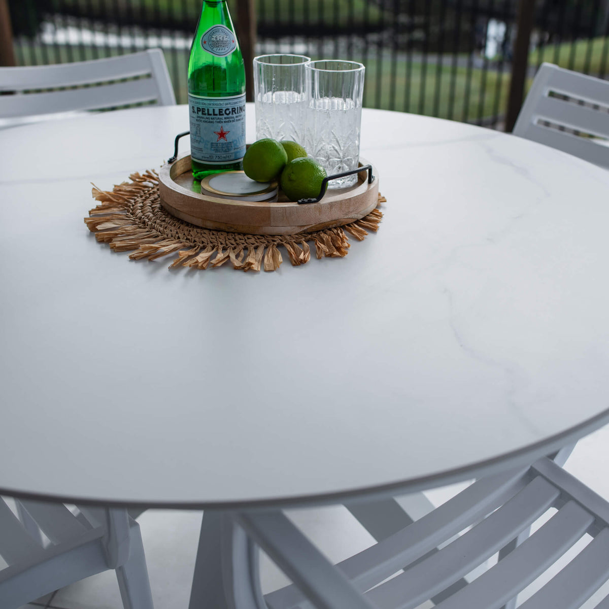 best-outdoor-furniture-Apollo XL Malibu Round - 5pce (120x120) - Outdoor Dining Set #color_WHITE