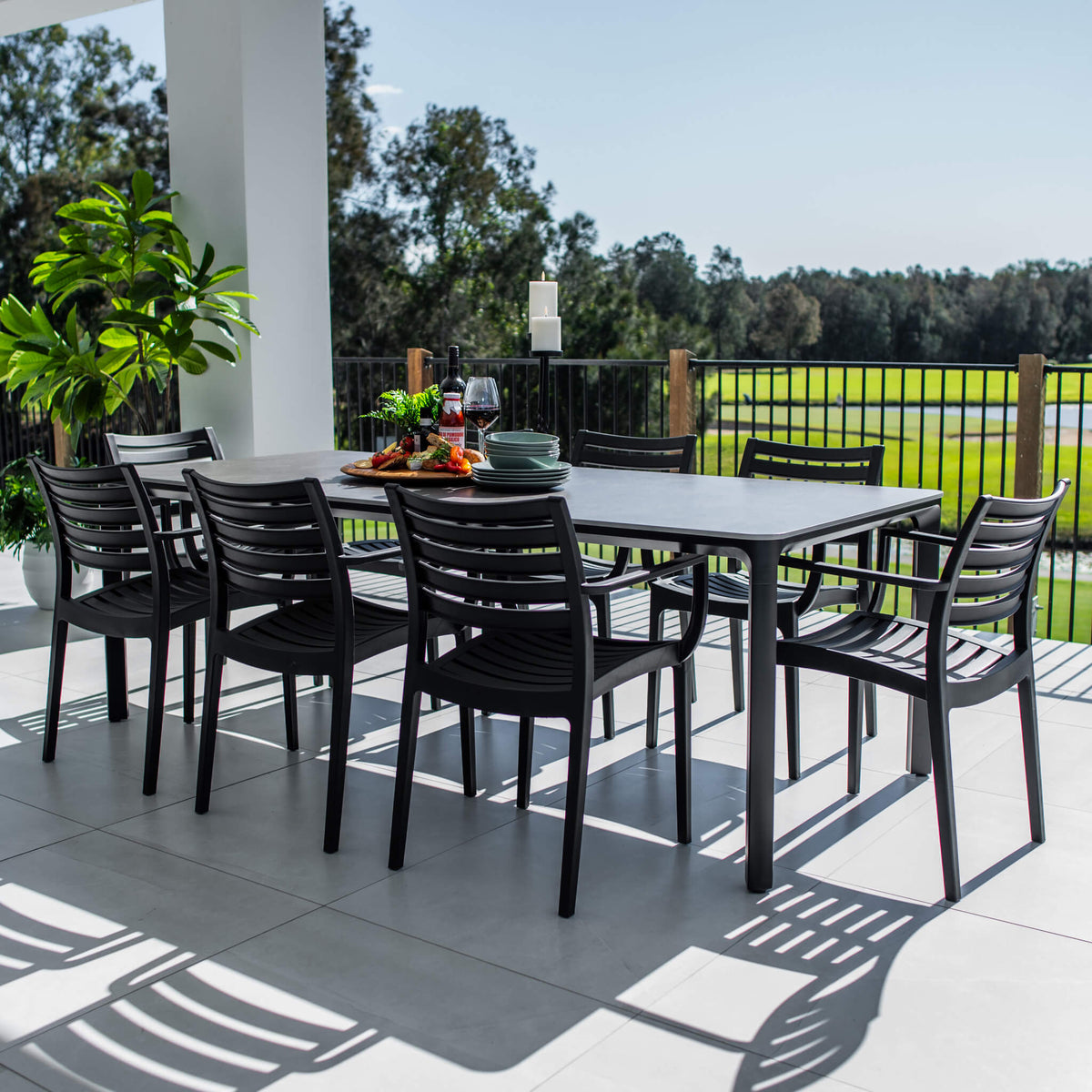 best-outdoor-furniture-Apollo XL York - 9pce (220x100) - Outdoor Dining Set #color_BLACK-GREY