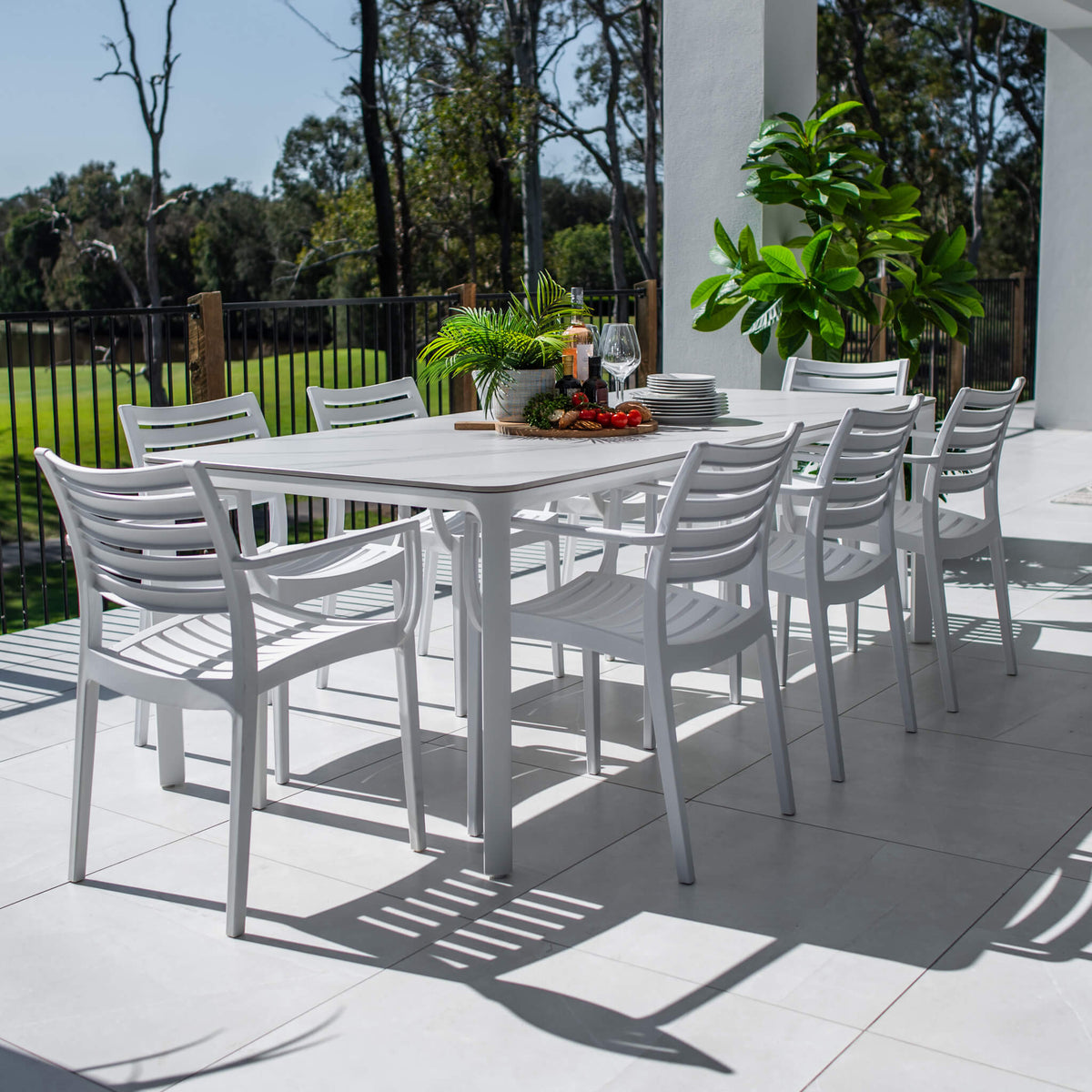 best-outdoor-furniture-Apollo XL York - 9pce (220x100) - Outdoor Dining Set #color_WHITE-GREY