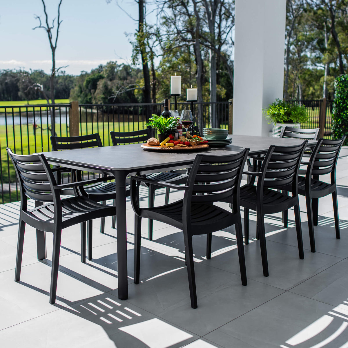 best-outdoor-furniture-Apollo XL York - 9pce (220x100) - Outdoor Dining Set #color_BLACK-GREY
