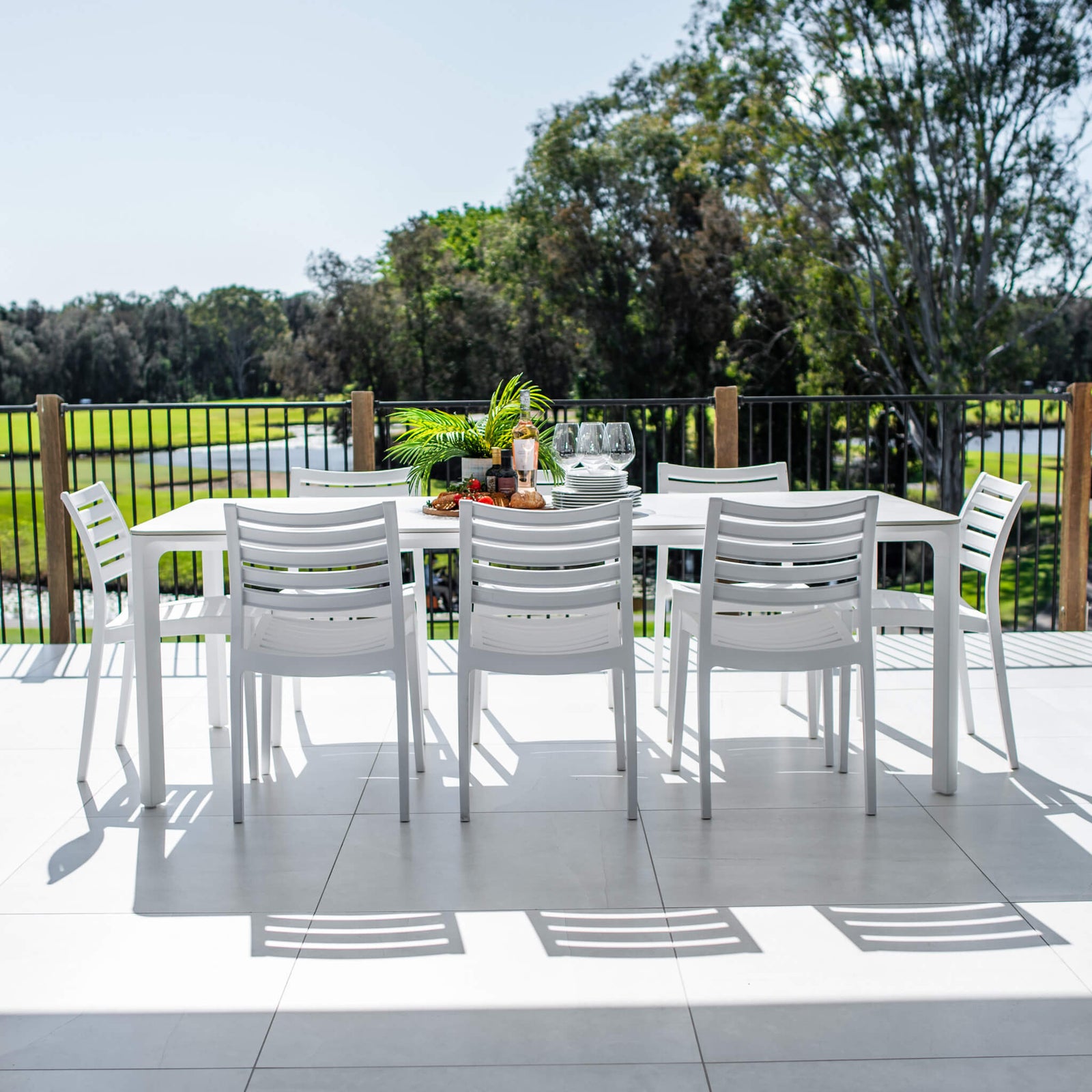 best-outdoor-furniture-Apollo York - 9pce (220x100) - Outdoor Dining Set #color_WHITE-GREY 
