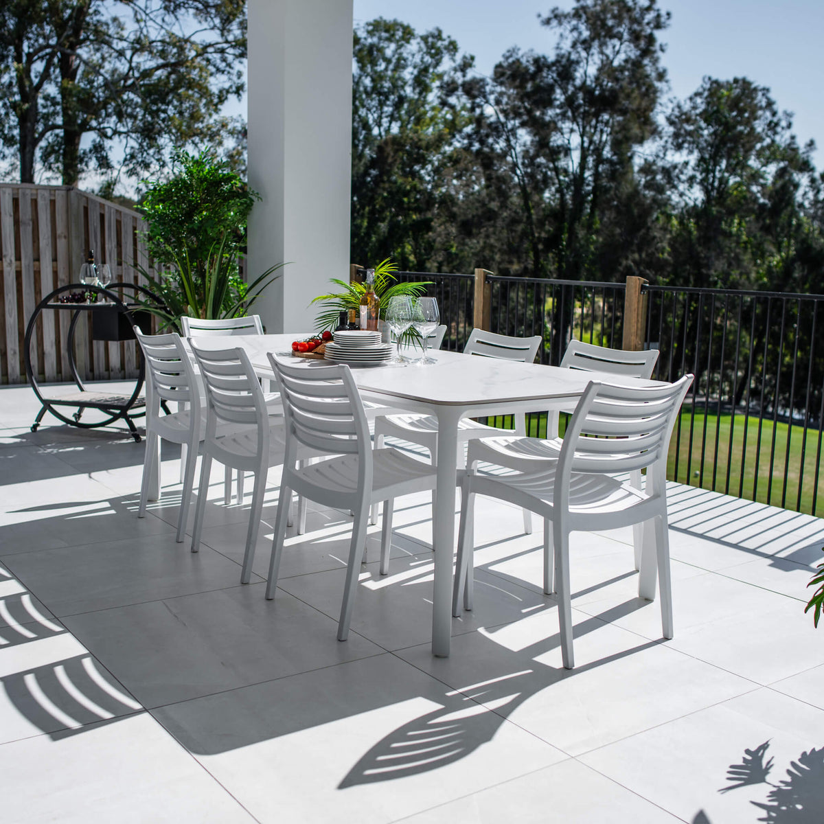 best-outdoor-furniture-Apollo York - 9pce (220x100) - Outdoor Dining Set #color_WHITE 

