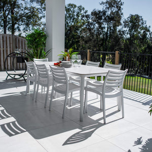 best-outdoor-furniture-Apollo York - 9pce (220x100) - Outdoor Dining Set #color_WHITE 
