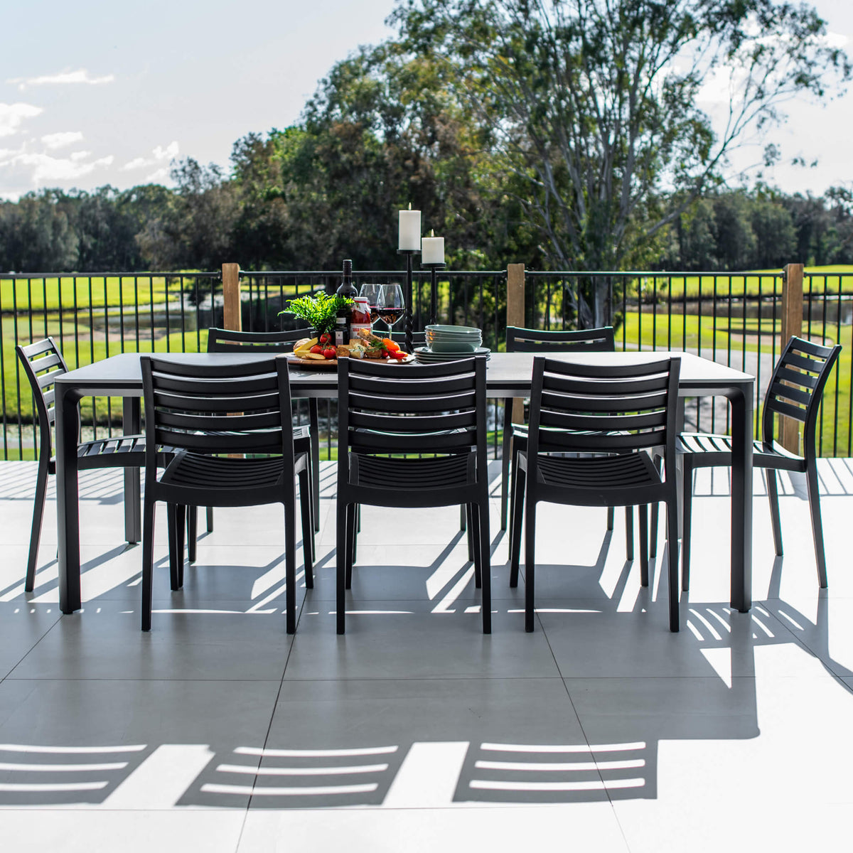 best-outdoor-furniture-Apollo York - 9pce (220x100) - Outdoor Dining Set #color_BLACK-CHARCOAL