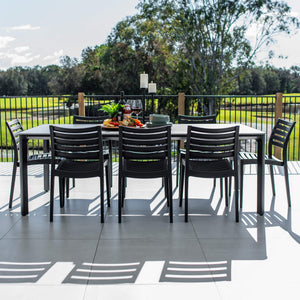 best-outdoor-furniture-Apollo York - 9pce (220x100) - Outdoor Dining Set #color_BLACK-CHARCOAL