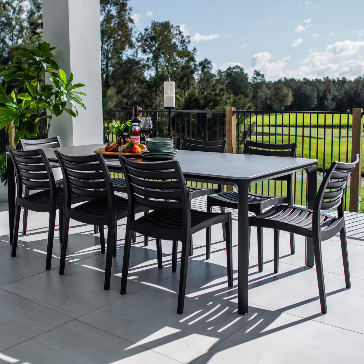 best-outdoor-furniture-Apollo York - 9pce (220x100) - Outdoor Dining Set #color_BLACK-CHARCOAL