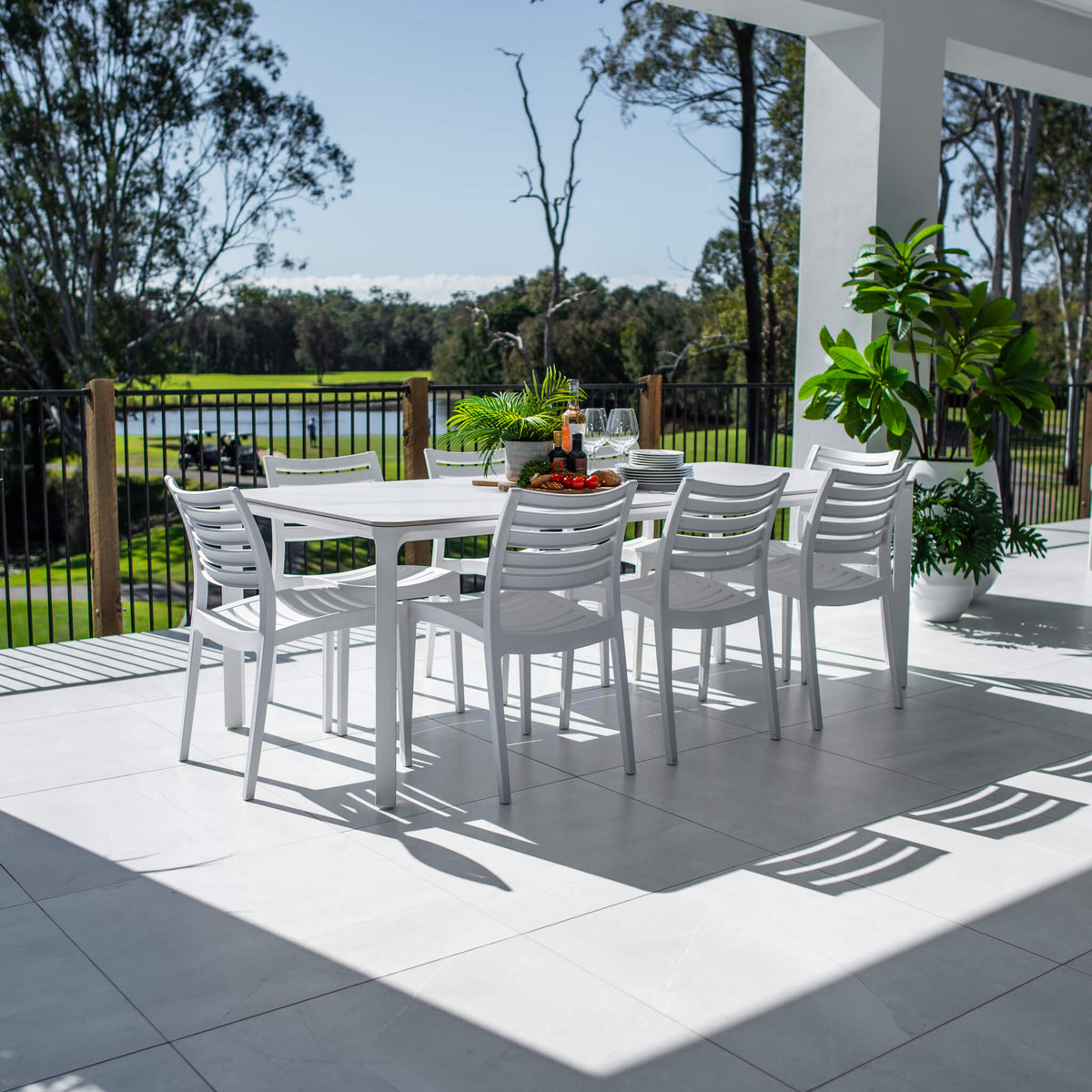best-outdoor-furniture-Apollo York - 9pce (220x100) - Outdoor Dining Set #color_WHITE-GREY 
