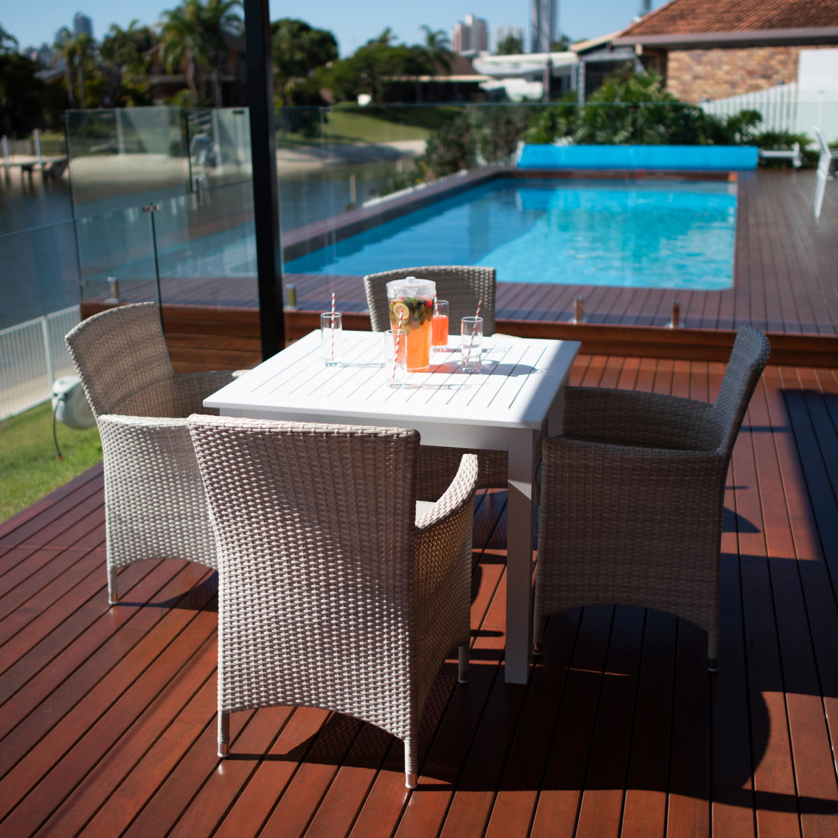 best-outdoor-furniture-Aspen - Alum Slat - 5pce Outdoor Dining Set (90cm)