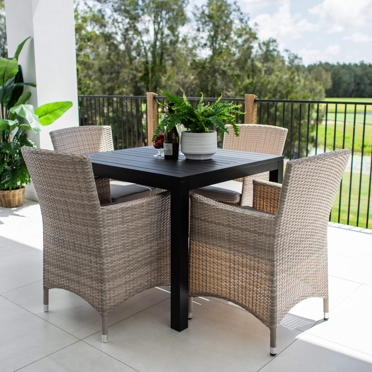 best-outdoor-furniture-Aspen Aria - 5pce (90x90) - Outdoor Dining Set #color_BLACK
