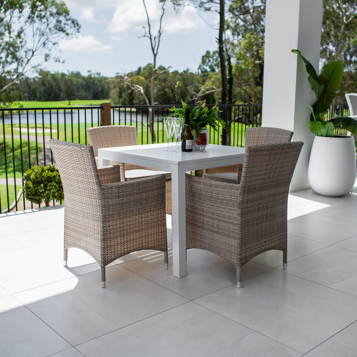 best-outdoor-furniture-Aspen Aria - 5pce (90x90) - Outdoor Dining Set #color_WHITE