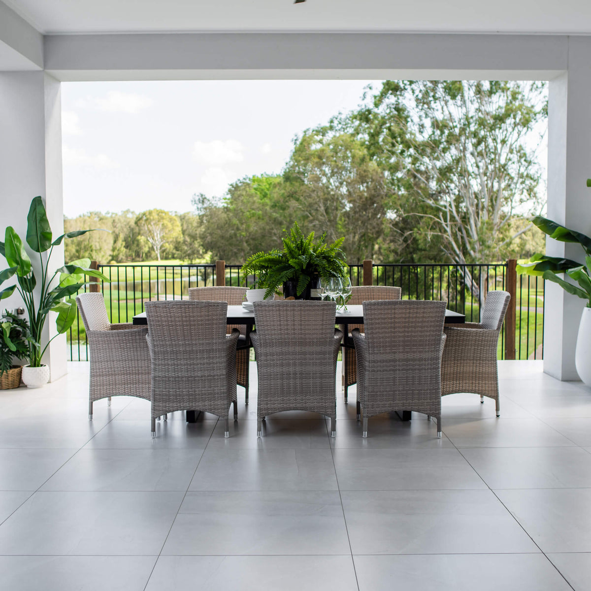 best-outdoor-furniture-Aspen Ceramic - 9pce (220x100) - Outdoor Dining Set #color_BLACK