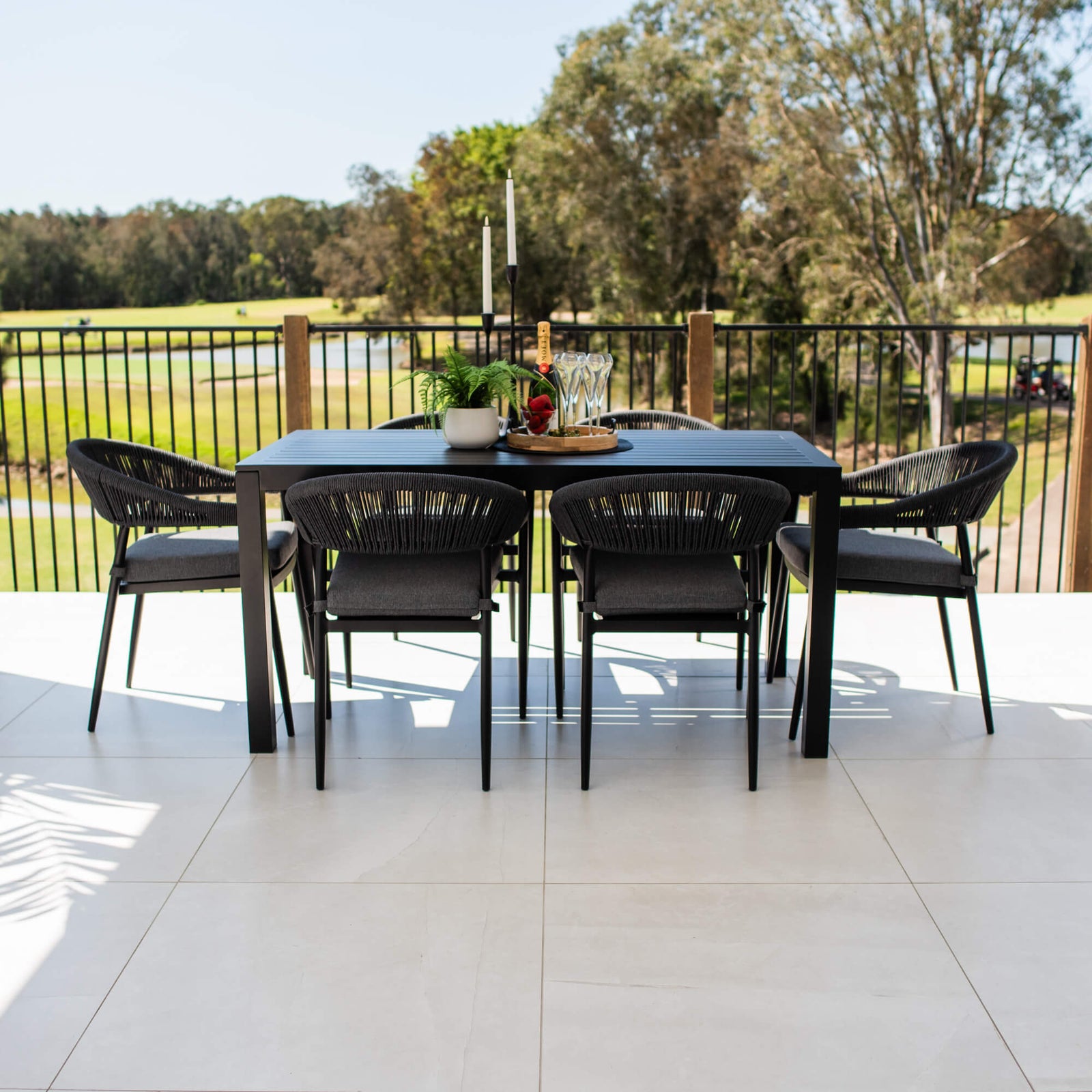 best-outdoor-furniture-Kiara Rope Aria - 7pce (150x80) - Outdoor Dining Set #color_BLACK