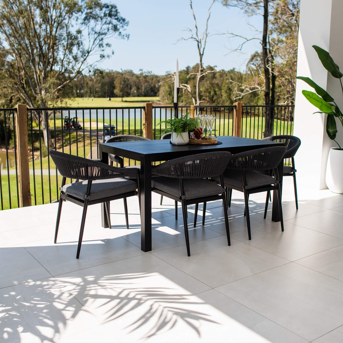 best-outdoor-furniture-Kiara Rope Aria - 7pce (150x80) - Outdoor Dining Set #color_BLACK