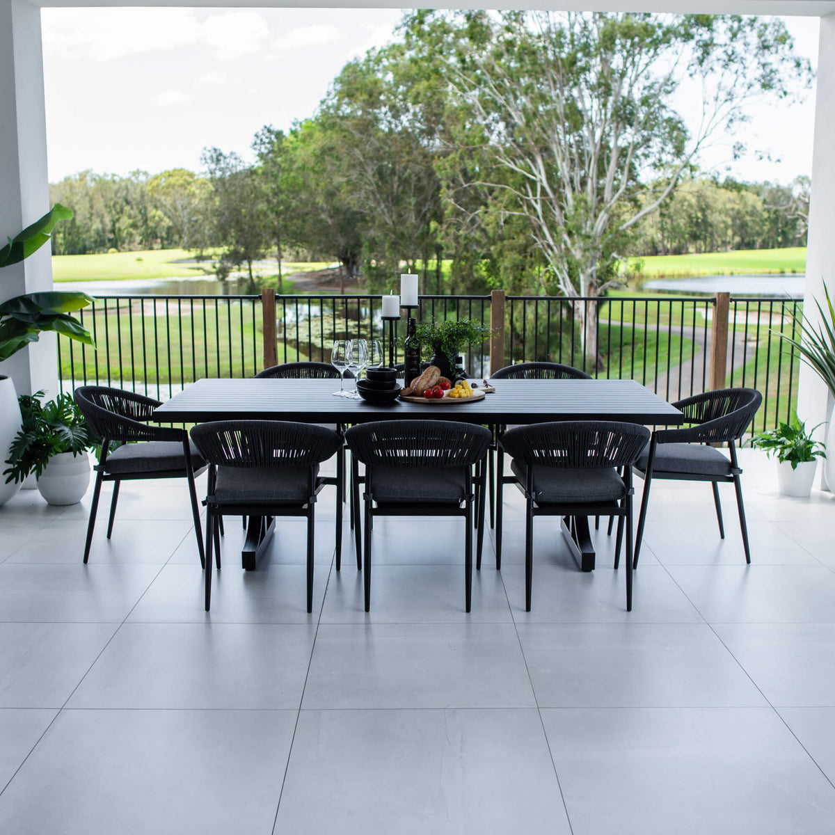 best-outdoor-furniture-Kiara Rope Bergen - 9pce (220x100) - Outdoor Dining Set #color_BLACK