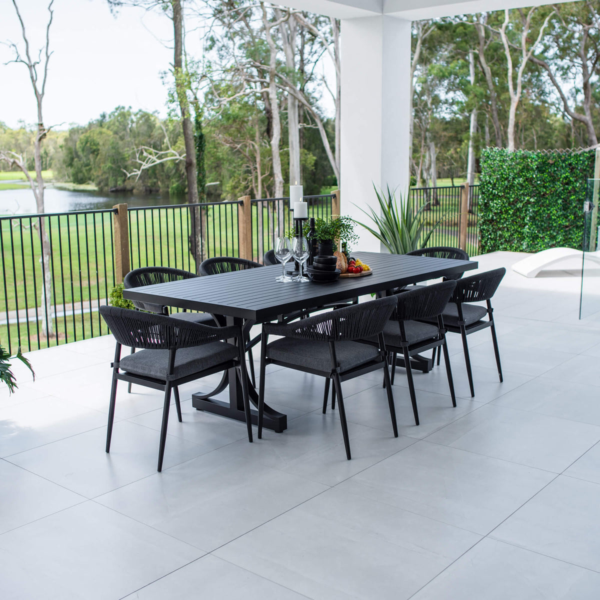 best-outdoor-furniture-Kiara Rope Bergen - 9pce (220x100) - Outdoor Dining Set #color_BLACK