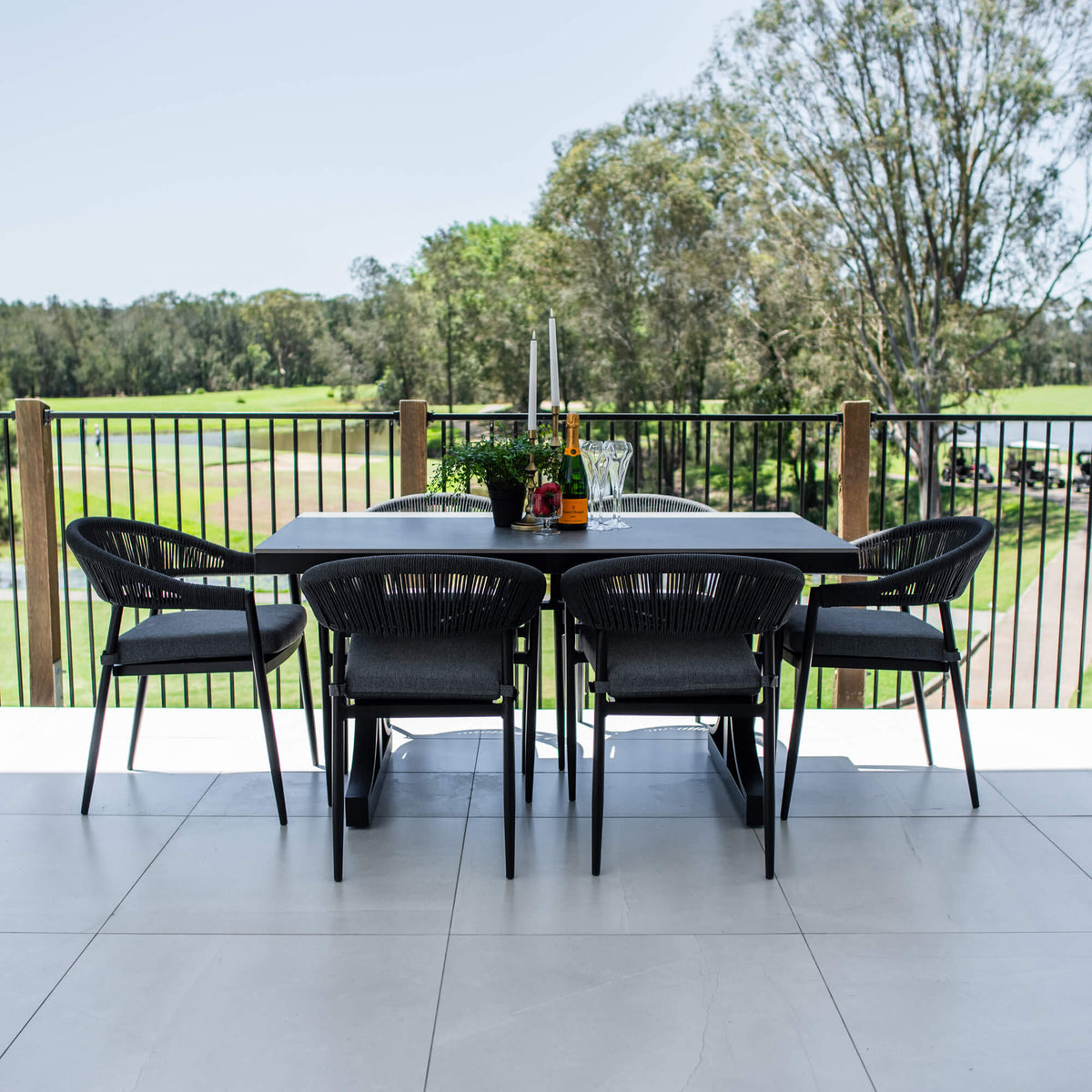 best-outdoor-furniture-Kiara Rope Malibu - 7pce (150x80) - Outdoor Dining Set #color_BLACK