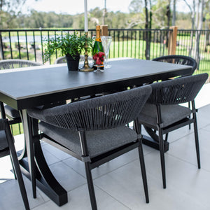 best-outdoor-furniture-Kiara Rope Malibu - 7pce (150x80) - Outdoor Dining Set #color_BLACK