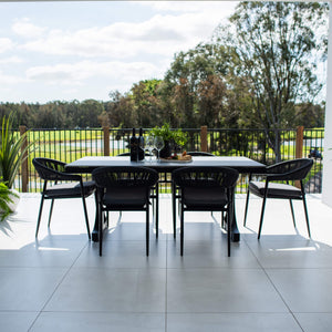best-outdoor-furniture-Kiara Rope Malibu - 7pce (180x100) - Outdoor Dining Set #color_BLACK