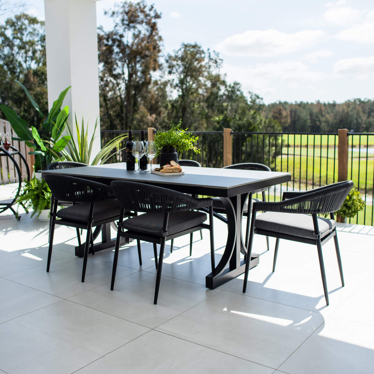 best-outdoor-furniture-Kiara Rope Malibu - 7pce (180x100) - Outdoor Dining Set #color_BLACK