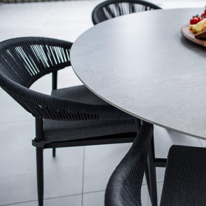 best-outdoor-furniture-Kiara Rope Malibu Round - 7pce (150x150) - Outdoor Dining Set #color_BLACK