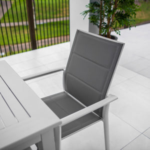 best-outdoor-furniture-Margot - Alum Slat - 7pce Outdoor Dining Set (150cm) White Grey