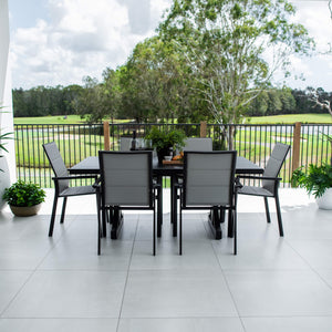 best-outdoor-furniture-Margot Bergen - 7pce (180x100) - Outdoor Dining Set #color_BLACK