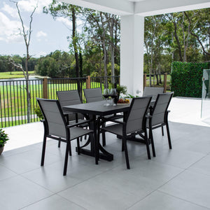 best-outdoor-furniture-Margot Chester Moon - 7pce (150x80) - Outdoor Dining Set #color_BLACK