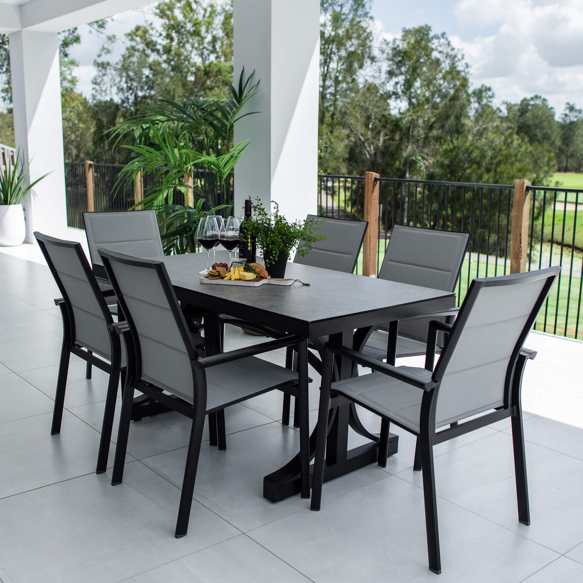 best-outdoor-furniture-Margot Chester Moon - 7pce (150x80) - Outdoor Dining Set #color_BLACK