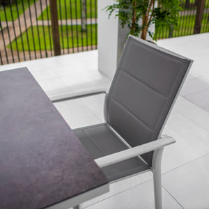 best-outdoor-furniture-Margot - Chester Moon - 9pce Outdoor Dining Set (215cm) Grey Top on White Frame