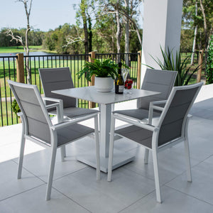 best-outdoor-furniture-Margot Lennox - 5pce (80x80) - Outdoor Bistro Set #color_WHITE