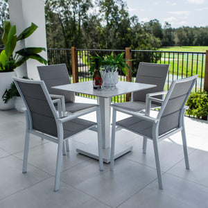 best-outdoor-furniture-Margot Lennox - 5pce (80x80) - Outdoor Bistro Set #color_WHITE