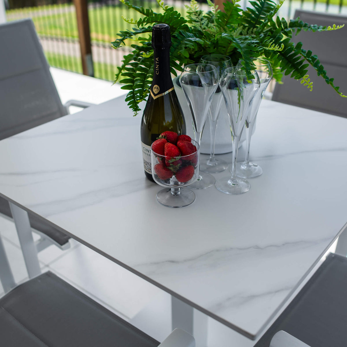 best-outdoor-furniture-Margot Lennox - 5pce (80x80) - Outdoor Bistro Set #color_WHITE