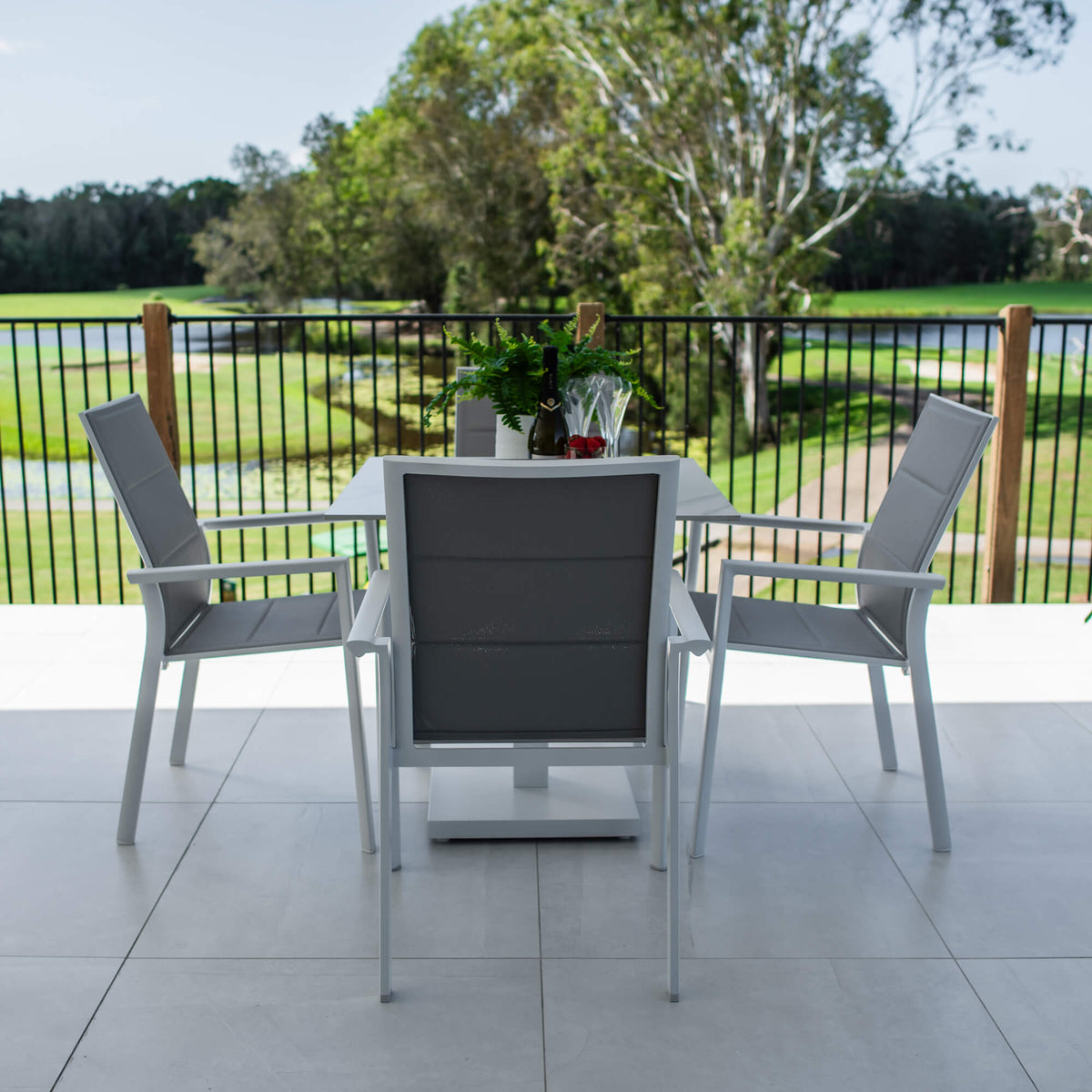 best-outdoor-furniture-Margot Lennox - 5pce (80x80) - Outdoor Bistro Set #color_WHITE