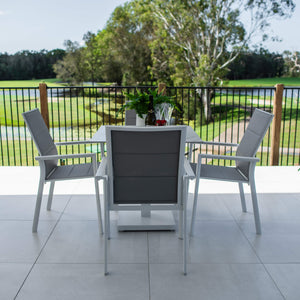 best-outdoor-furniture-Margot Lennox - 5pce (80x80) - Outdoor Bistro Set #color_WHITE