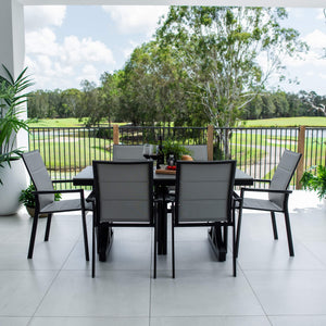 best-outdoor-furniture-Margot Malibu - 7pce (150x80) - Outdoor Dining Set #color_BLACK