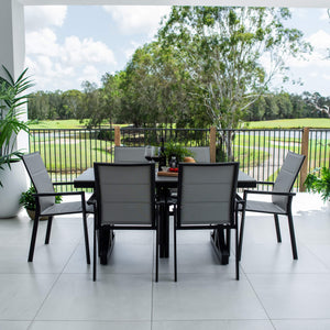 best-outdoor-furniture-Margot Malibu - 7pce (150x80) - Outdoor Dining Set #color_BLACK